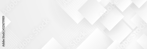 White abstract banner. Minimal vector white design. Vector illustration. Vector abstract graphic design banner pattern background template.