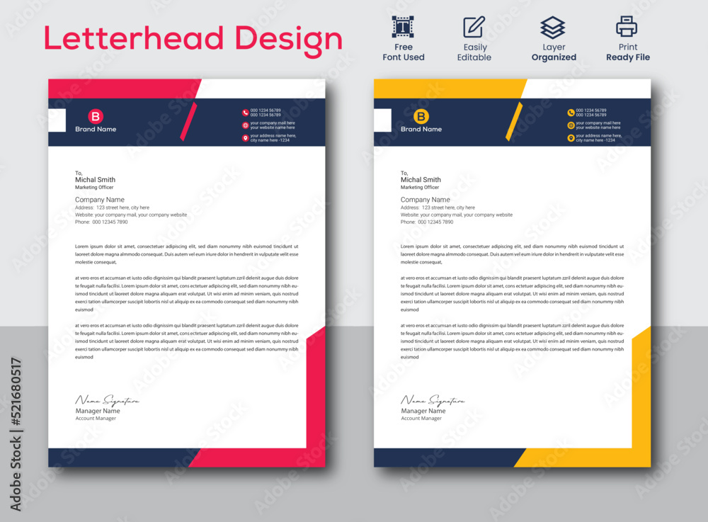 
Abstract letterhead flyer corporate official minimal creative Modern Business Letterhead
design professional informative newsletter 
