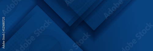 Modern dark blue banner geometric shapes corporate abstract technology background. Vector abstract graphic design banner pattern presentation background web template.