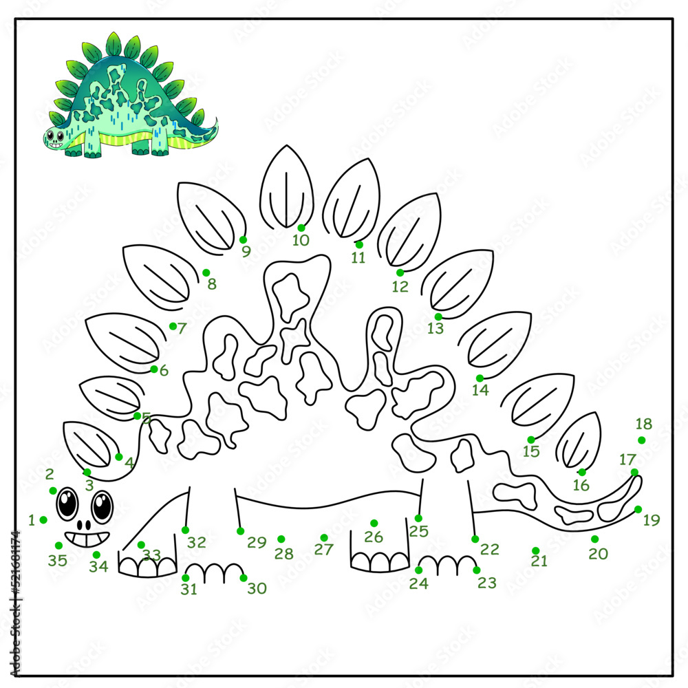 children's educational game. logical tasks. mathematics. coloring book. connect the dots. dinosaur children's educational game. logical tasks. mathematics. coloring book. connect the dots. dinosaur