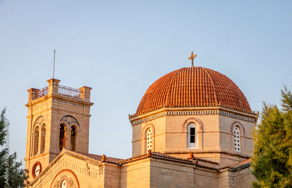 Dome of one of the orthodox churches in Greece