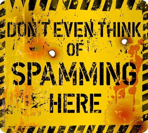 Grungy spam warning sign,vector illustration