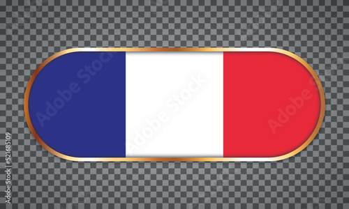 Free Download vector illustration of web button banner with country flag of France - GFXLoad