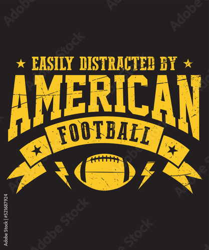American Football t-shirt graphics and merchandise design. photo