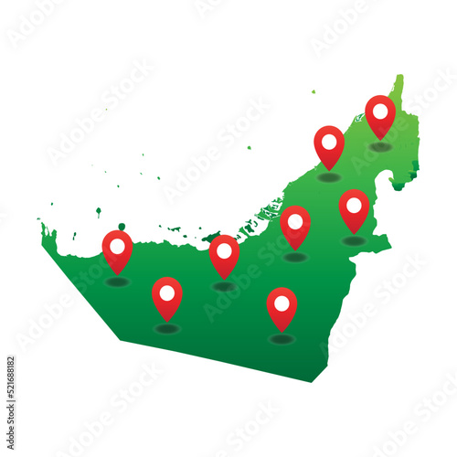 UAE Map with pin location