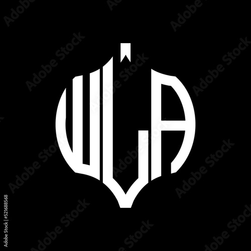 WLA letter logo. WLA best black background vector image. WLA Monogram logo design for entrepreneur and business.
 photo