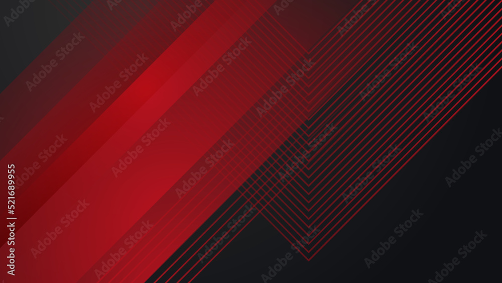 Black and red abstract background. Abstract black grey metallic overlap red light hexagon mesh design modern luxury futuristic technology background vector illustration.