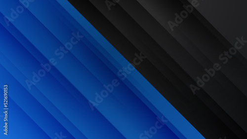 Blue abstract futuristic geometric poly technology background. Science and technology. Vector illustration