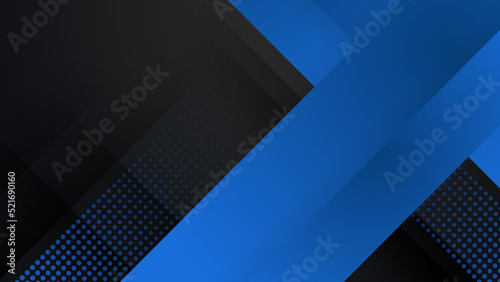 Wallpaper Mural Blue abstract futuristic geometric poly technology background. Science and technology. Vector illustration Torontodigital.ca