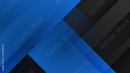 Blue abstract futuristic geometric poly technology background. Science and technology. Vector illustration