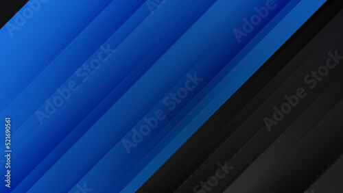 Blue abstract futuristic geometric poly technology background. Science and technology. Vector illustration