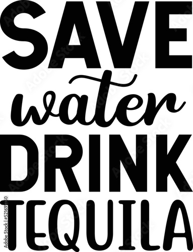 Save water drink tequila vector arts