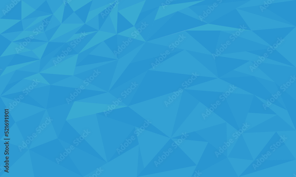 Abstract background blue geometric. Rumpled triangular shapes. Low poly style. Vector illustration graphic background.