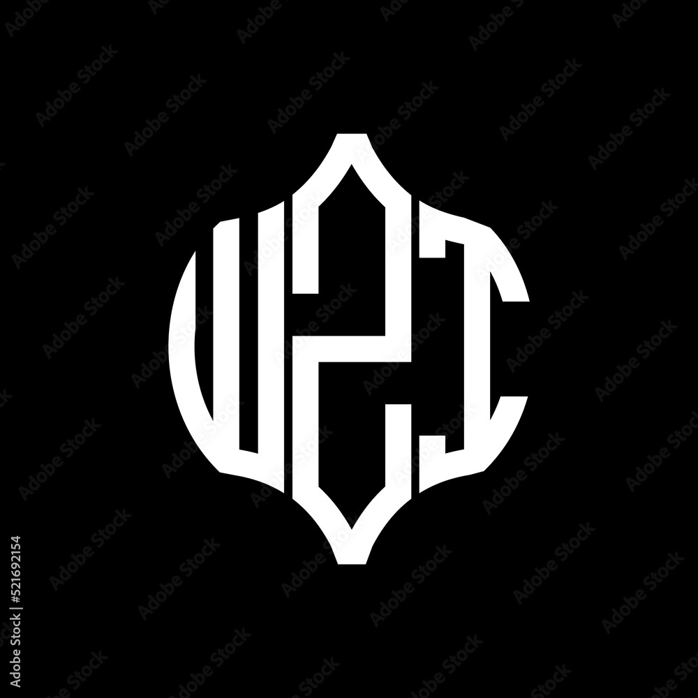 WZI letter logo. WZI best black background vector image. WZI Monogram logo design for entrepreneur and business.
 - obrazy, fototapety, plakaty 
