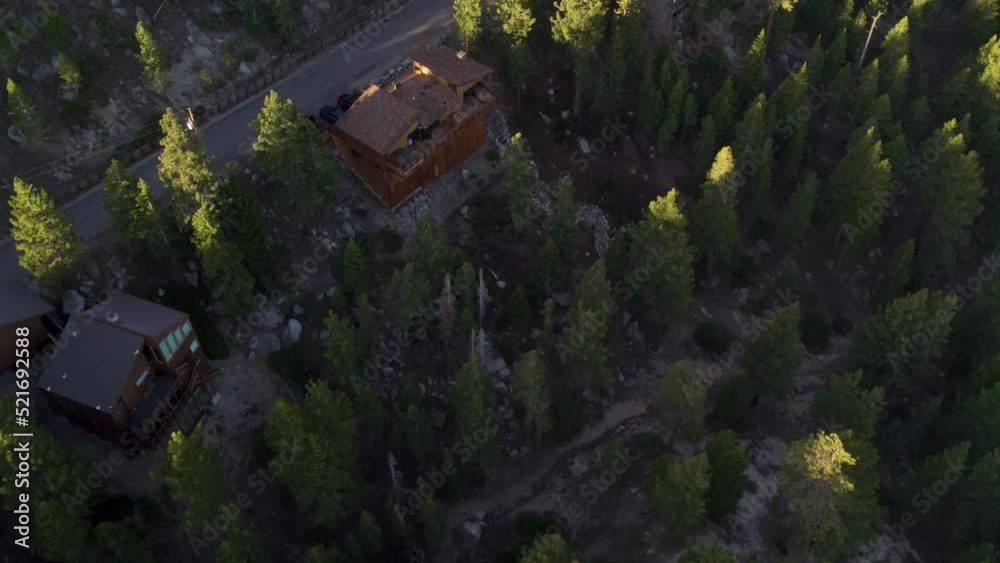 Forested Houses in South Lake Tahoe at Sunrise in Nevada Forested Houses in South Lake Tahoe at Sunrise in Nevada