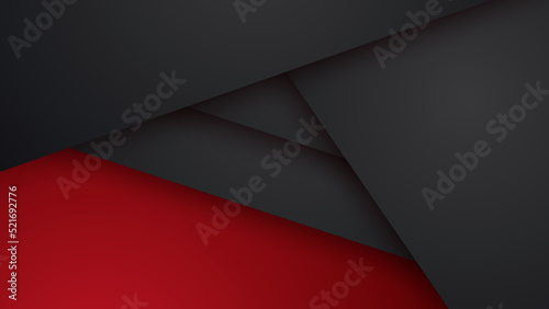 Modern black and red abstract background. Abstract background with modern contrast color for presentation design, flyer, social media, web, tech banner. Vector graphic design pattern web template.