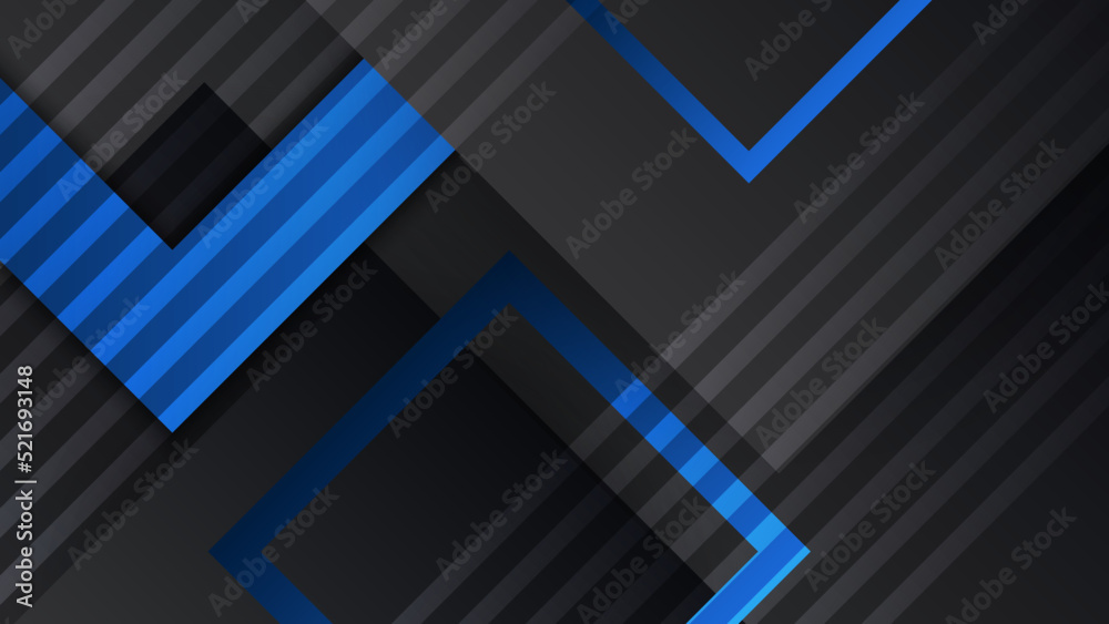 Black and blue abstract background paper shine and layer element vector for presentation design. Suit for business, corporate, institution, party, festive, seminar, and talks.