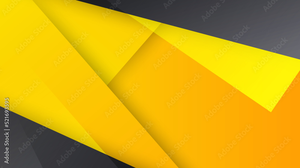 Modern black and yellow golden color shape overlap pattern on dark background with shadow. Abstract trendy color geometric shape with copy space. Futuristic and technology concept. Vector illustration Modern black and yellow golden color shape overlap pattern on dark background with shadow. Abstract trendy color geometric shape with copy space. Futuristic and technology concept. Vector illustration