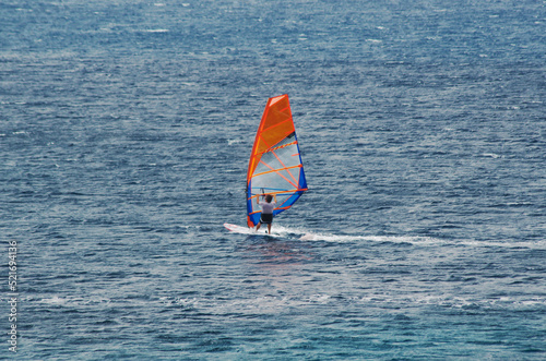 Sea and windsurfer