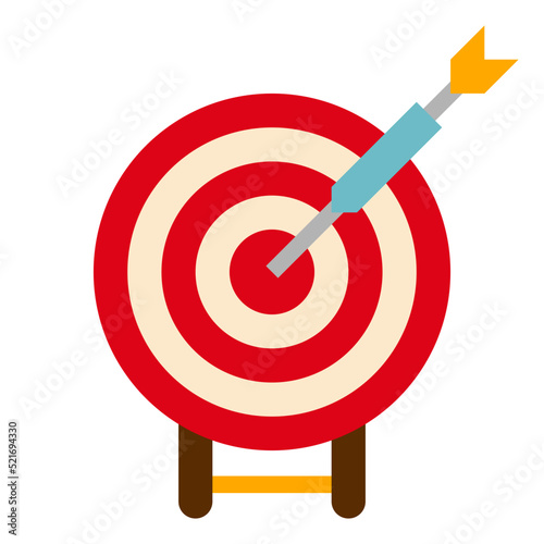 Dart game carnival - flat icon