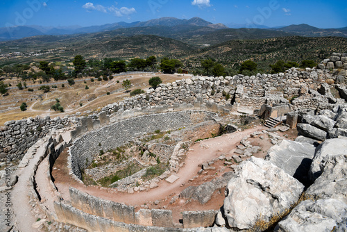Mycenae in the Peloponnese in Greece photo