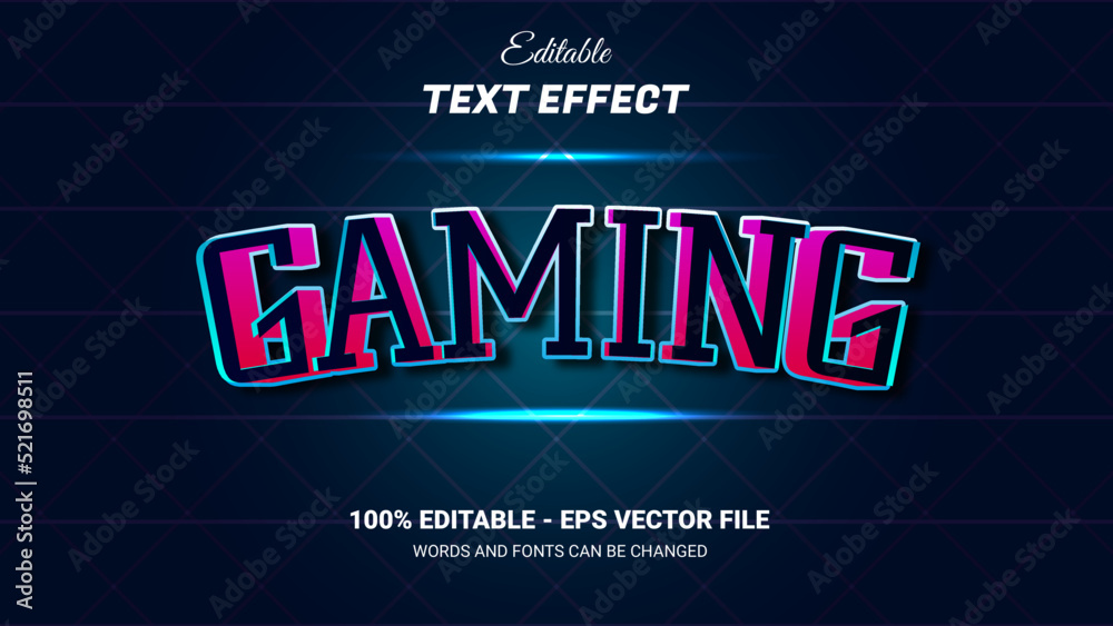 gaming 3d editable text effect gaming 3d editable text effect