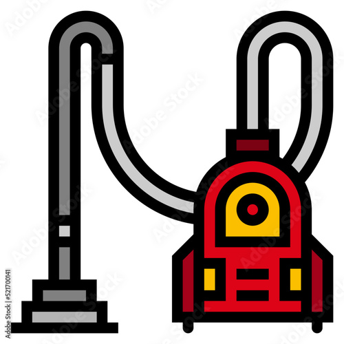 Vacuum cleaning electrical equipment - filled outline icon