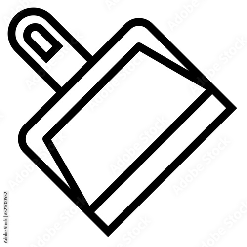 Dustpan sweep broom - outline icon