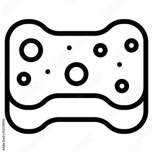 Sponge cleaning hygienic - outline icon