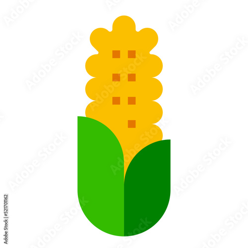 Corn farm cereal - flat icon