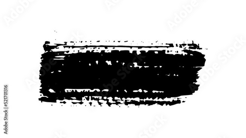 Set of black ink brush strokes. Hand-painted abstract elements. Motion graphics and digital composition