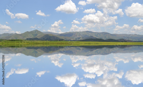 reflection of a lake in the center of the country  Venezuela