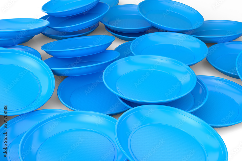 Heap of disposable utensils like plate on white background. Heap of disposable utensils like plate on white background.