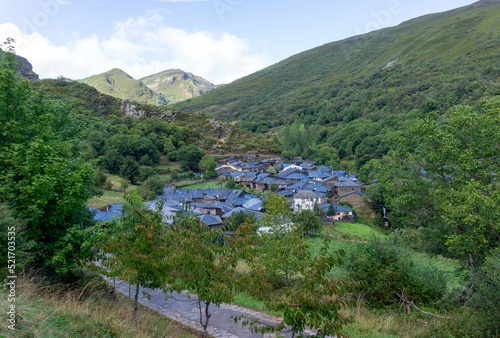 Mountain village of A Seara in O Courel. Lugo, Galicia, Spain. photo