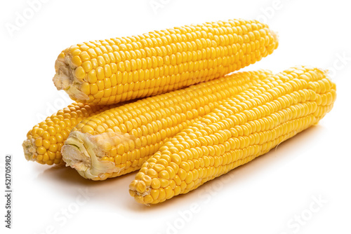 Corn cobs on a white background. Isolate