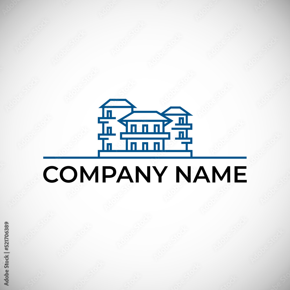 Real Estate Logo Design. Vector illustration