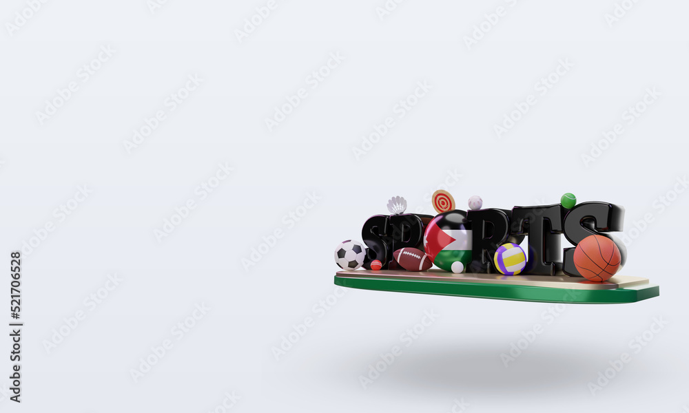 3d sports day Jordan flag rendering right view 3d sports day Jordan flag rendering right view