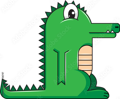 Cool crocodile vector design. Cartoon style Illustration. Vector illustration for designs, prints and patterns. Vector illustration EPS