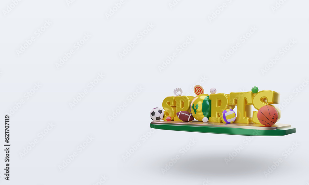3d sports day St Vincent and the Grenadines flag rendering right view 3d sports day St Vincent and the Grenadines flag rendering right view