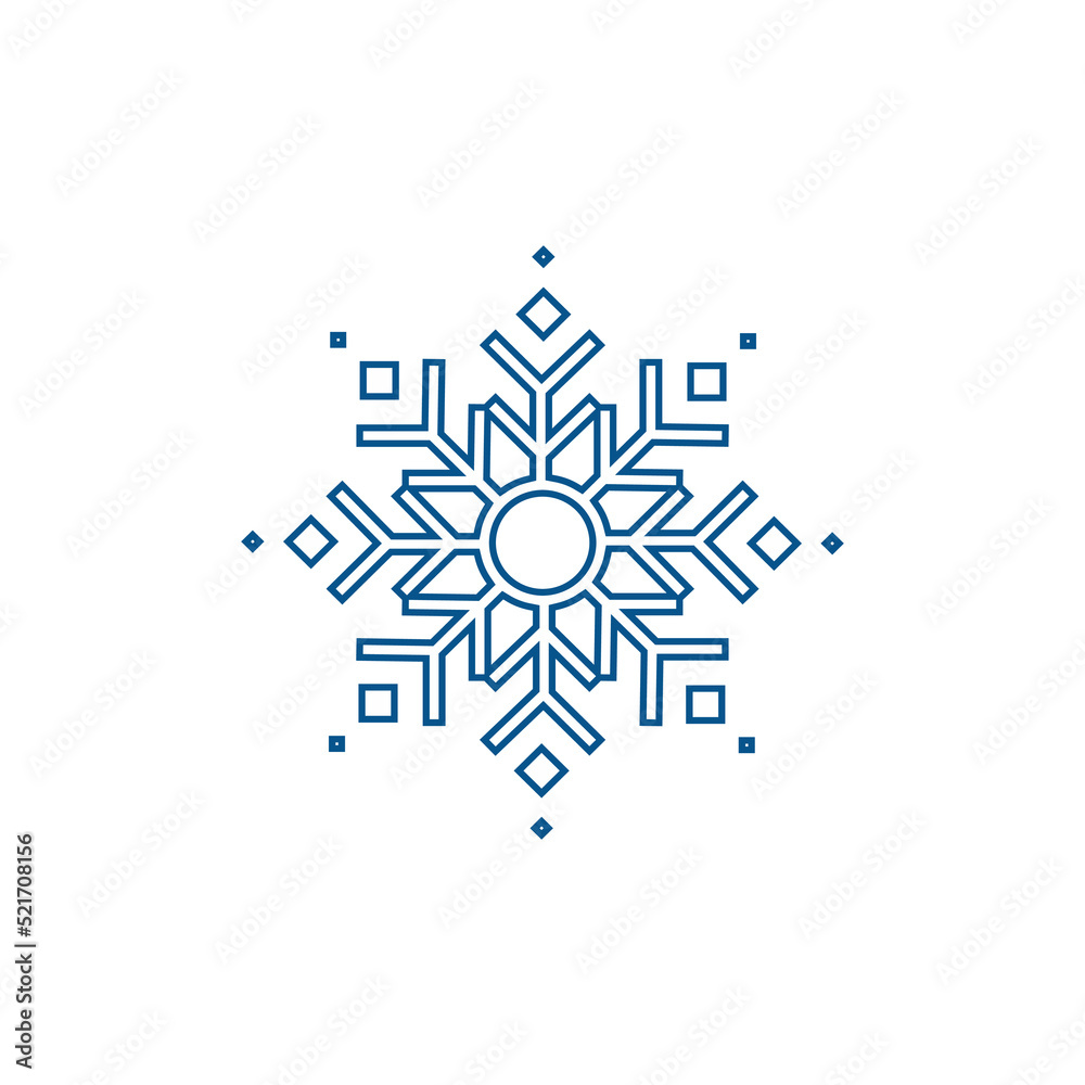 Obraz premium Snowflake icon vector. design sign. White background