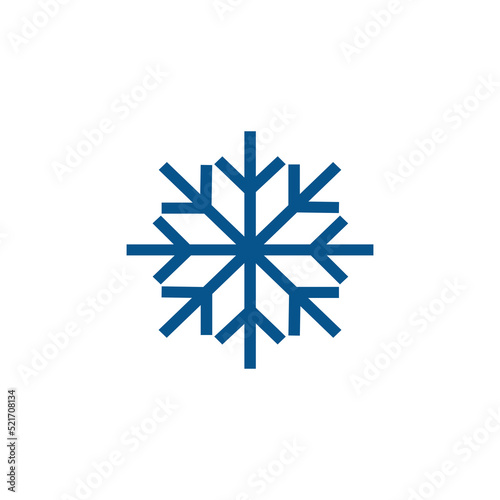 Snowflakes vector illustration. Minimalistic design of Snowflakes isolated on white background