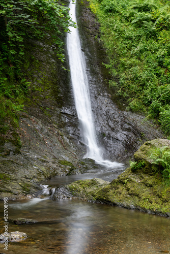 The White Lady waterfall at Lydford Gorge in Devon