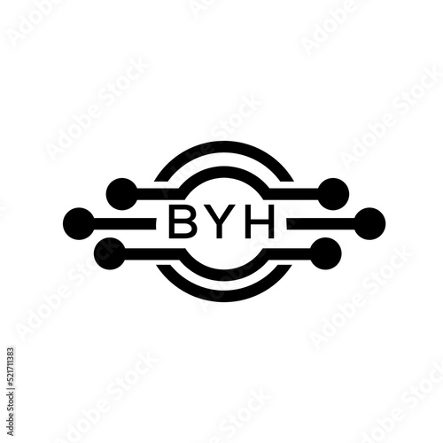 BYH letter logo. BYH best white background vector image. BYH Monogram logo design for entrepreneur and business.	
 photo