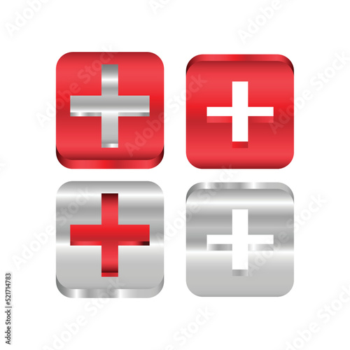Medical 3d logo plus realistic effect 