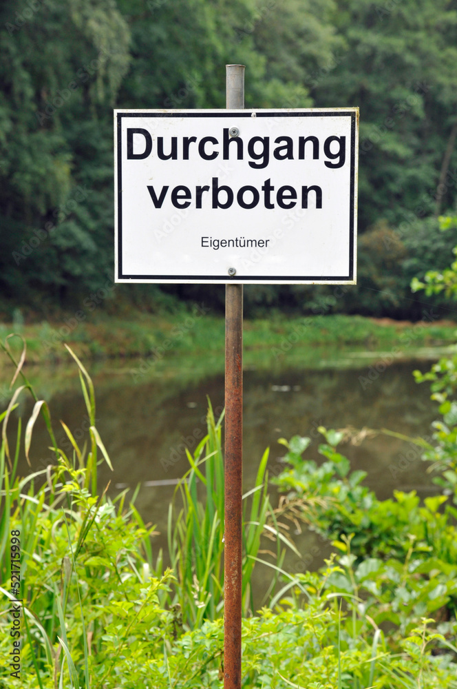 durchgang verboten