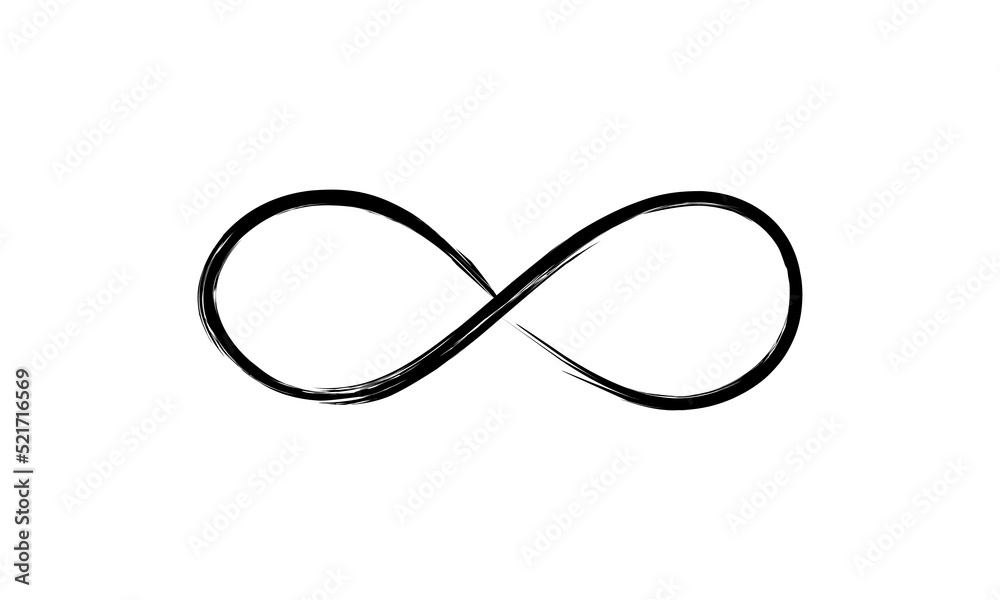 infinity sign, grunge vector illustration