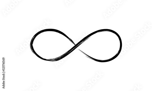 infinity sign, grunge vector illustration
