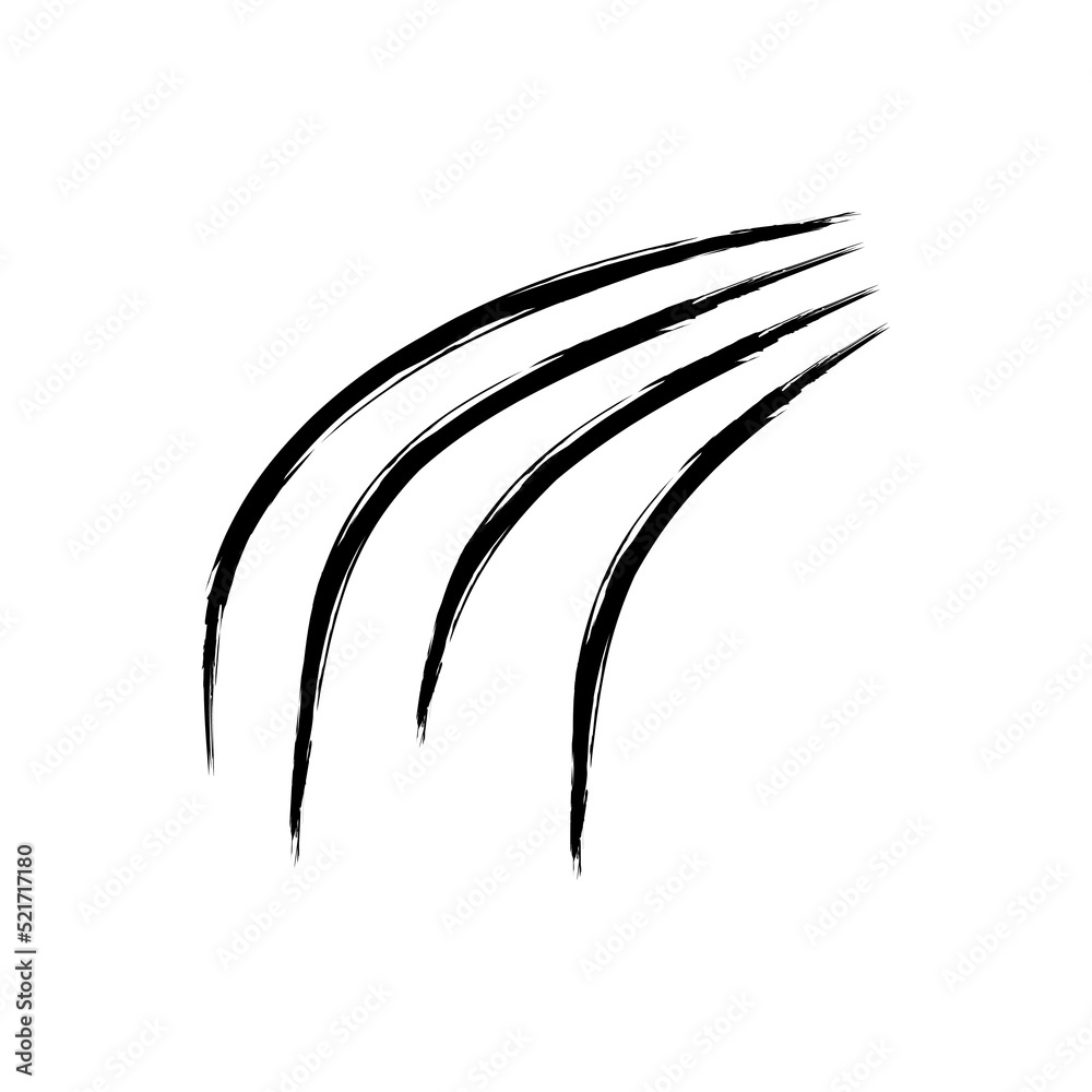 Claw scratch icon isolated on white background, Claw sign vector Illustration