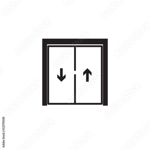 elevator icon logo vector design template