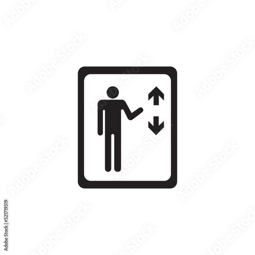 elevator icon logo vector design template